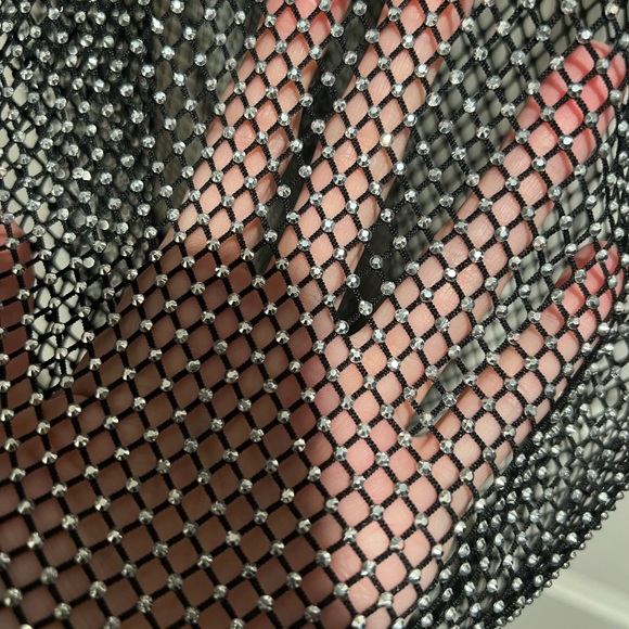 Sterling & Stitch Rhinestone Mesh Tunic Tank Top - Picture 5 of 6